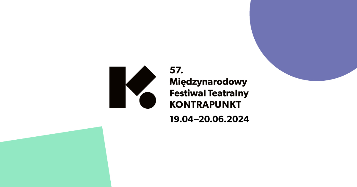 Grafika festiwalowa - 57. Międzynarodowy Festiwal Teatralny Kontrapunkt. Logo i daty