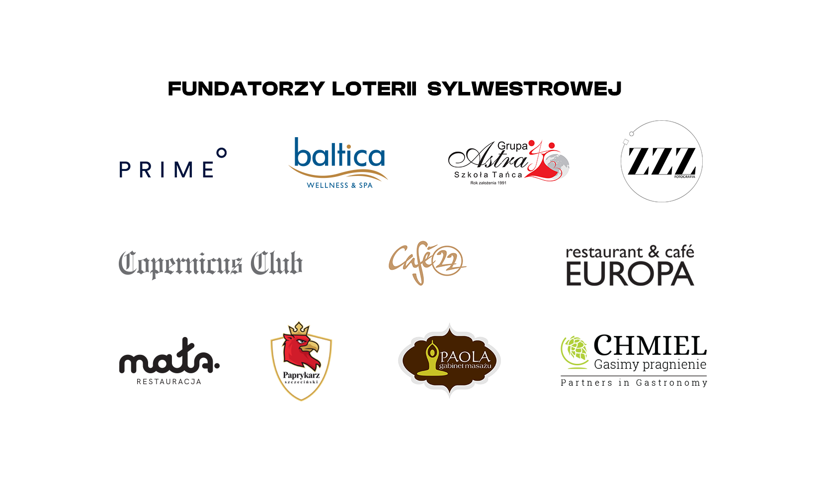 Fundatorzy loterii sylwestrowej - logotypy