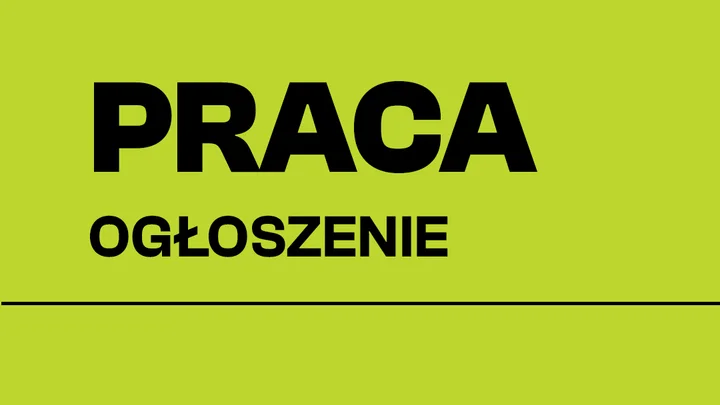 zielona grafika z napisem praca ogłoszenie