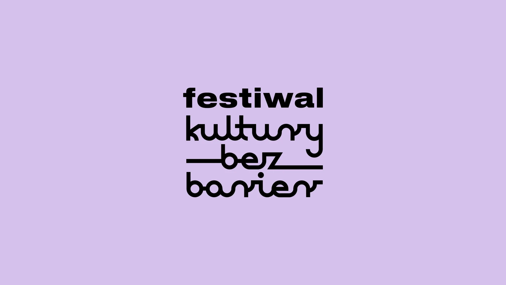 grafika Festiwalu Kultury i Barier grafika Festiwalu Kultury i Barier - fioletowe tło i czarny napis