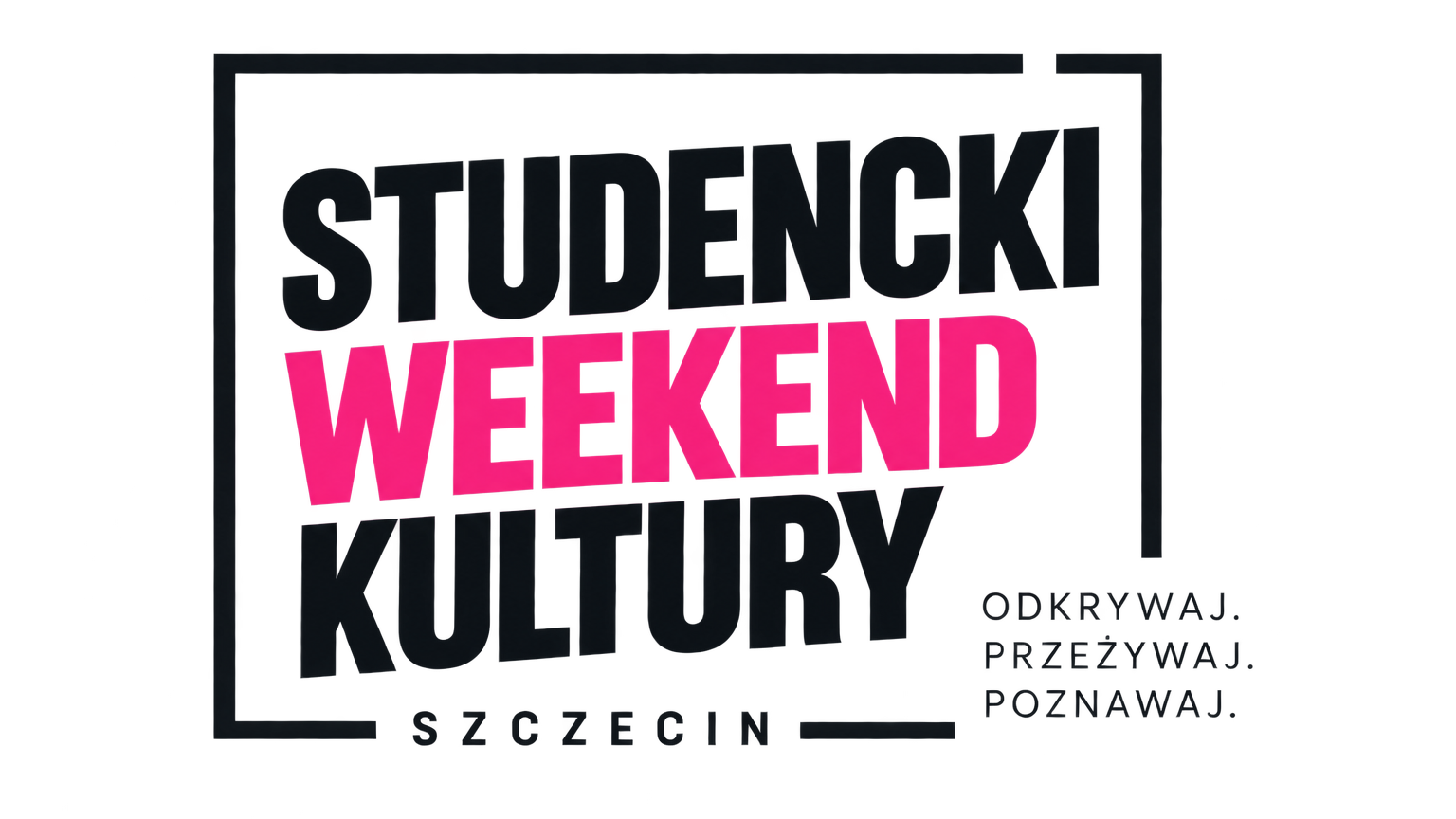 grafika do wydarzenia - napis studencki weekend kultury